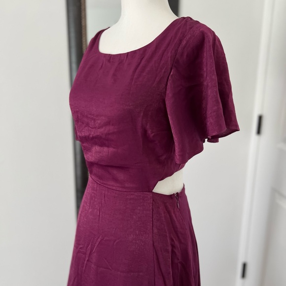 NWT lulu’s long dress maxi dress dark red burgundy women’s size small Small - Picture 6 of 16